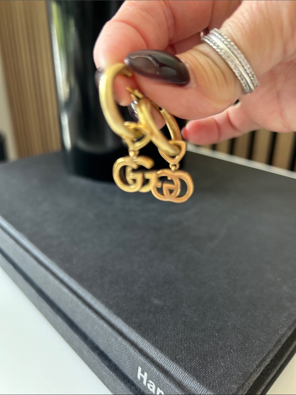 Gucci Gold Double G Key Ring Charm